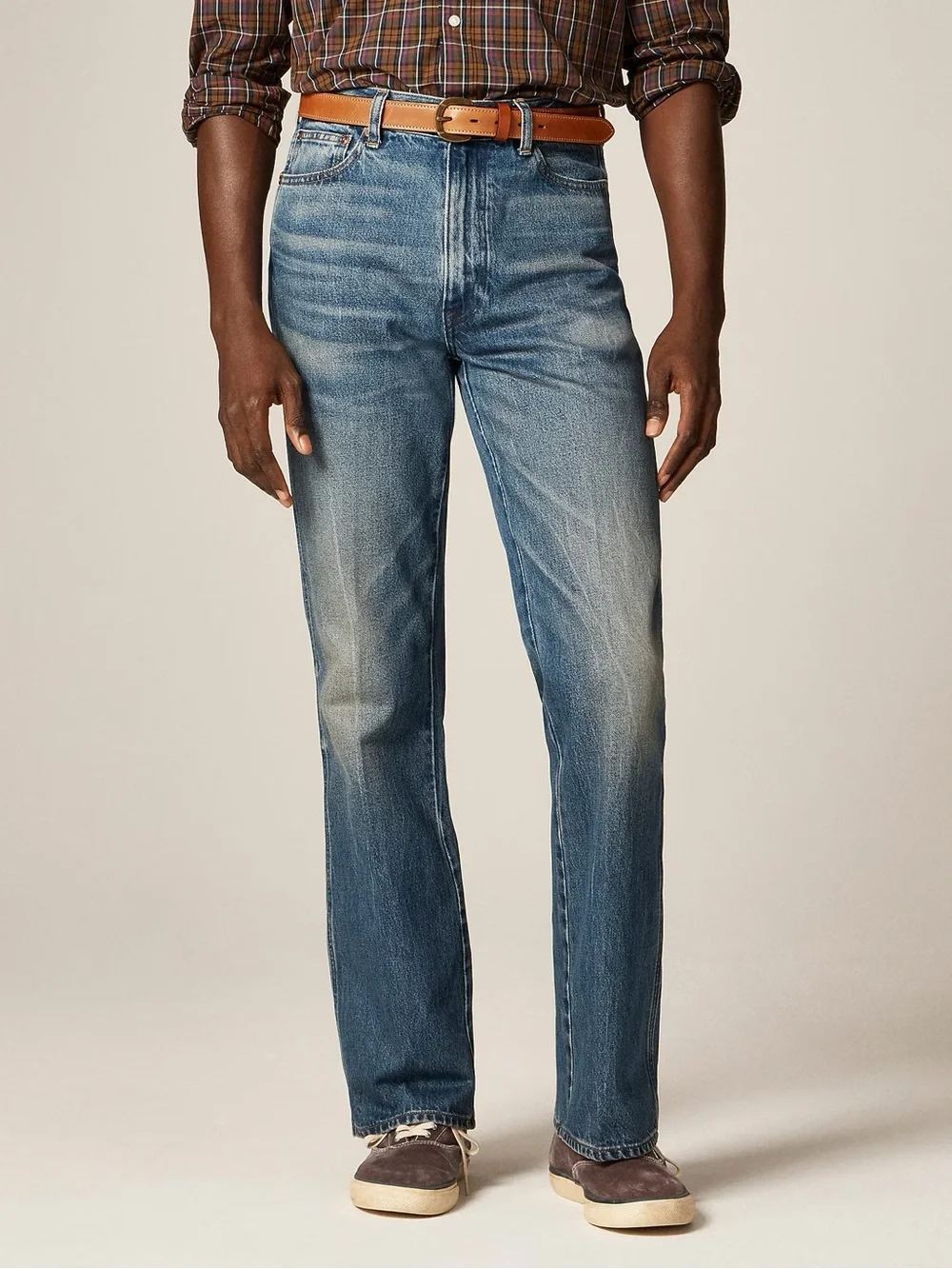 J. Crew Bootcut creased jean in vintage medium wash Size 34 $188 CN149